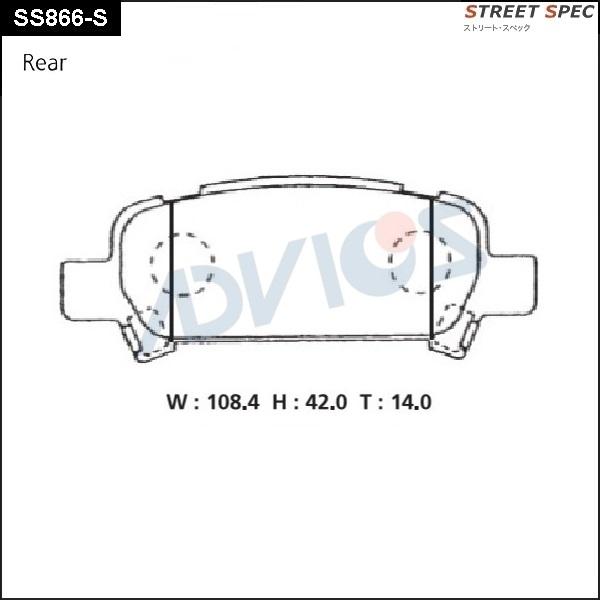 Advics SS866-S - Kit pastiglie freno, Freno a disco autozon.pro