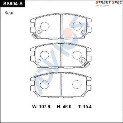 Advics SS804-S - Kit pastiglie freno, Freno a disco autozon.pro