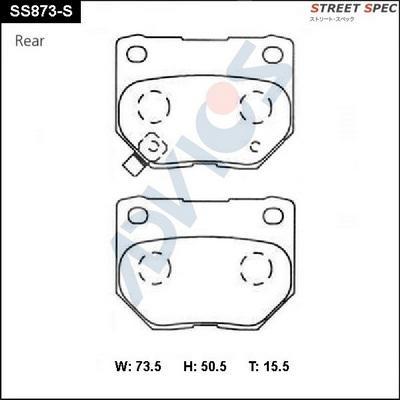 Advics SS873-S - Kit pastiglie freno, Freno a disco autozon.pro