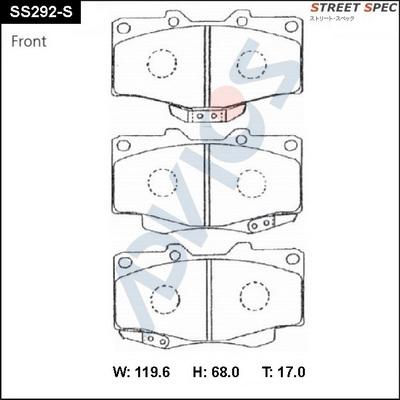 Advics SS292-S - Kit pastiglie freno, Freno a disco autozon.pro