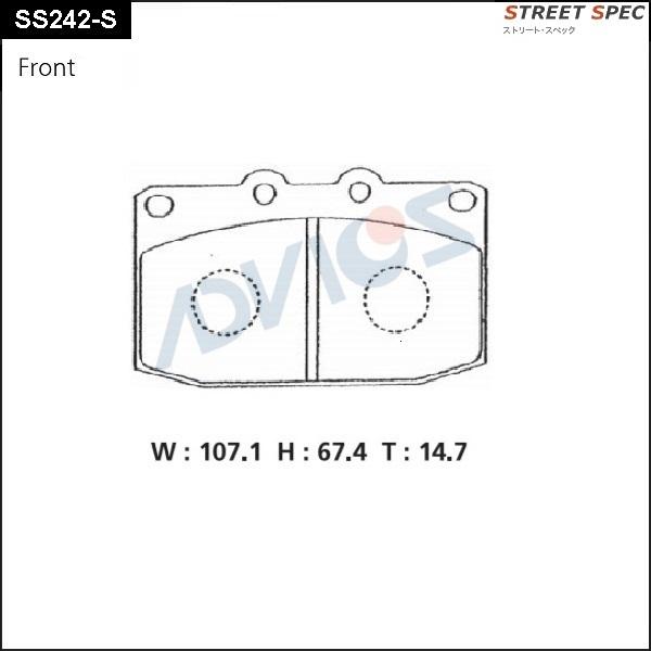 Advics SS242-S - Kit pastiglie freno, Freno a disco autozon.pro