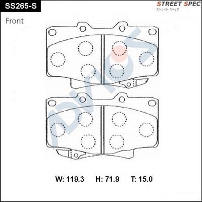 Advics SS265-S - Kit pastiglie freno, Freno a disco autozon.pro