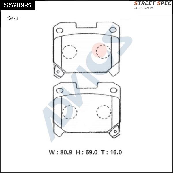 Advics SS289-S - Kit pastiglie freno, Freno a disco autozon.pro