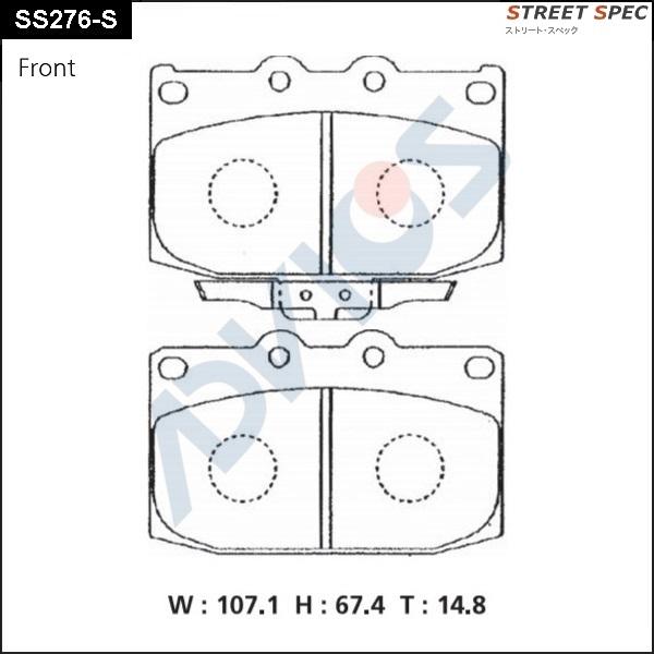 Advics SS276-S - Kit pastiglie freno, Freno a disco autozon.pro