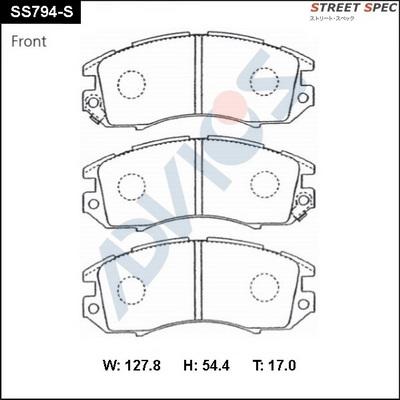 Advics SS794-S - Kit pastiglie freno, Freno a disco autozon.pro