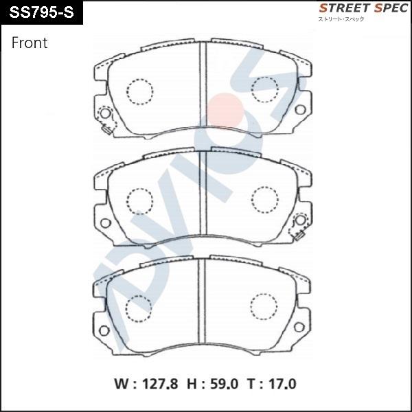 Advics SS795-S - Kit pastiglie freno, Freno a disco autozon.pro