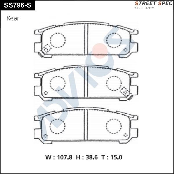 Advics SS796-S - Kit pastiglie freno, Freno a disco autozon.pro