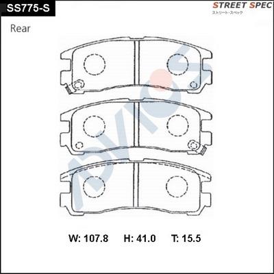 Advics SS775-S - Kit pastiglie freno, Freno a disco autozon.pro