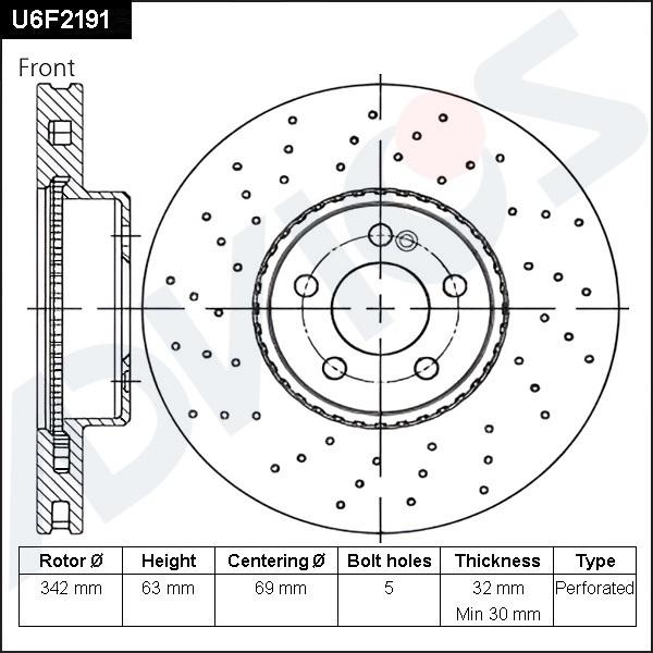 Advics U6F2191 - Discofreno autozon.pro