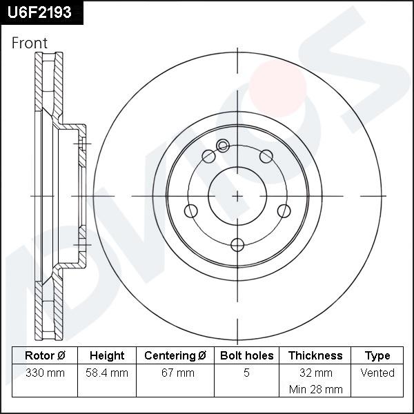 Advics U6F2193 - Discofreno autozon.pro