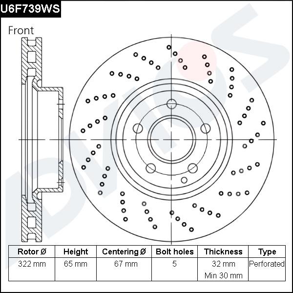 Advics U6F739WS - Discofreno autozon.pro