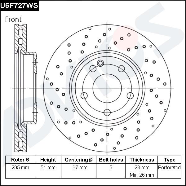 Advics U6F727WS - Discofreno autozon.pro