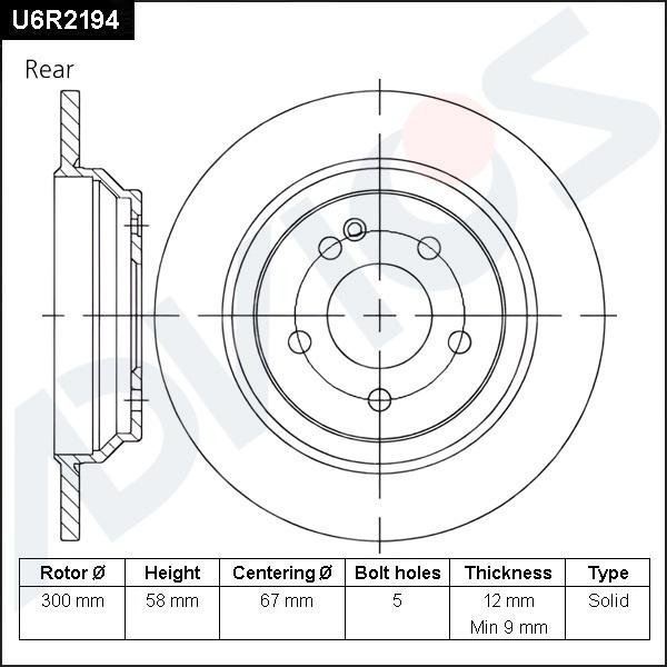 Advics U6R2194 - Discofreno autozon.pro