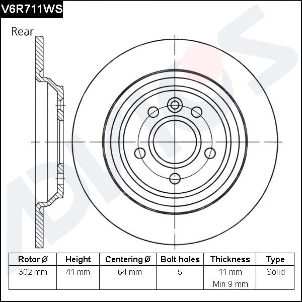 Advics V6R711WS - Discofreno autozon.pro