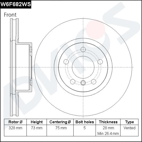 Advics W6F682WS - Discofreno autozon.pro