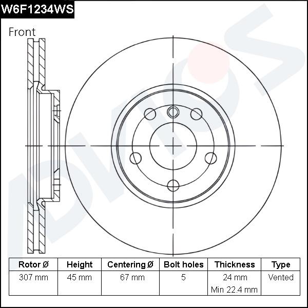 Advics W6F1234WS - Discofreno autozon.pro