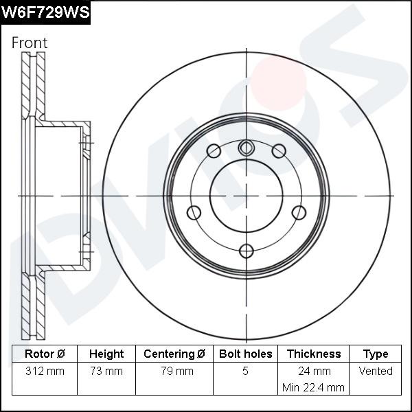 Advics W6F729WS - Discofreno autozon.pro