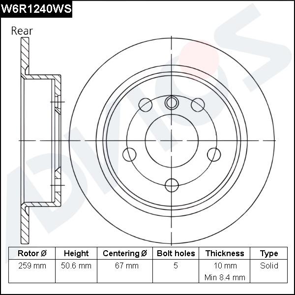 Advics W6R1240WS - Discofreno autozon.pro