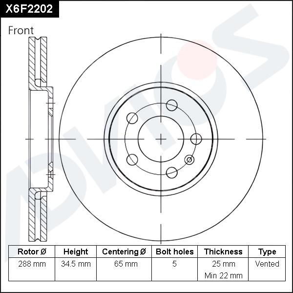 Advics X6F2202 - Discofreno autozon.pro