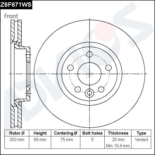 Advics Z6F671WS - Discofreno autozon.pro