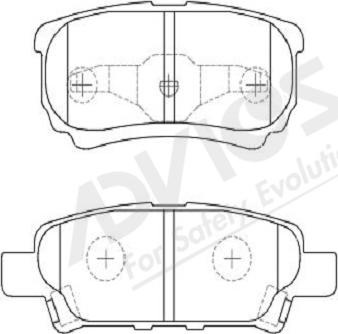 Advics D2N049T - Kit pastiglie freno, Freno a disco autozon.pro