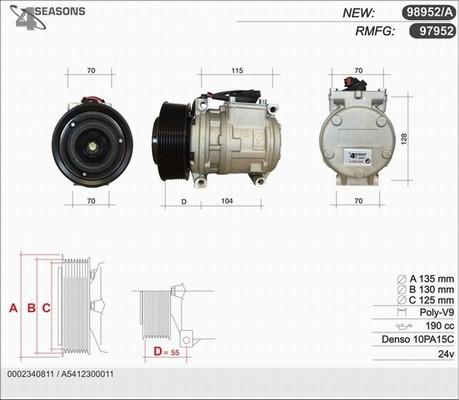 AHE 98952/A - Compressore, Climatizzatore autozon.pro