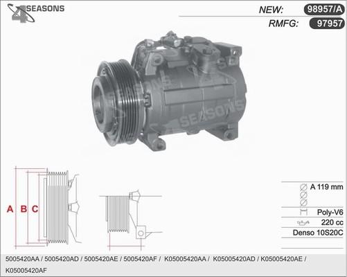 AHE 98957/A - Compressore, Climatizzatore autozon.pro