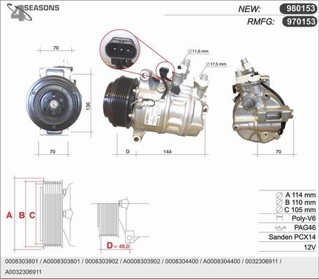 AHE 980153 - Compressore, Climatizzatore autozon.pro