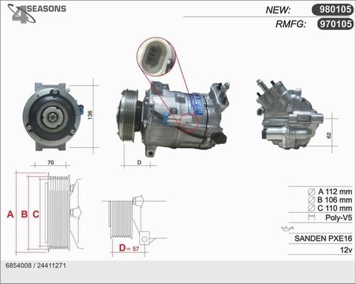 AHE 980105 - Compressore, Climatizzatore autozon.pro