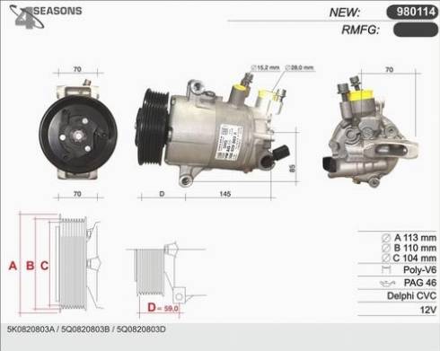 AHE 980114 - Compressore, Climatizzatore autozon.pro