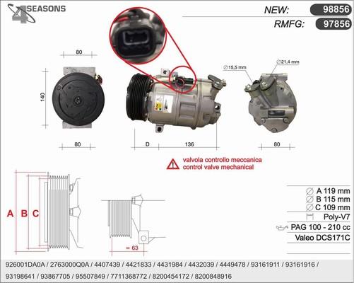 AHE 98856 - Compressore, Climatizzatore autozon.pro