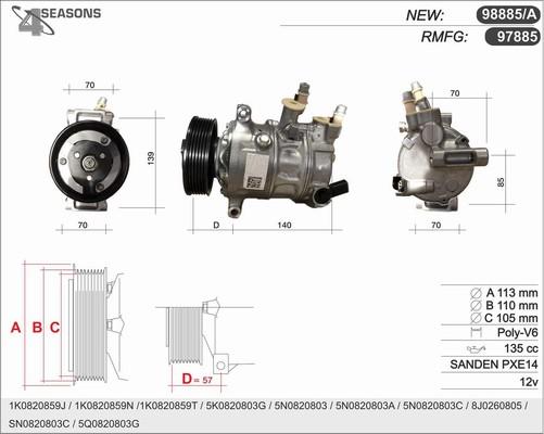 AHE 98885/A - Compressore, Climatizzatore autozon.pro