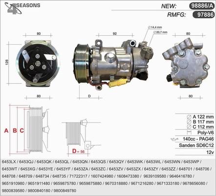 AHE 98886 - Compressore, Climatizzatore autozon.pro