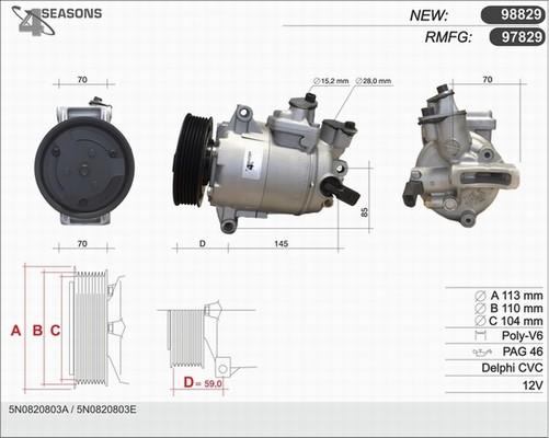 AHE 98829 - Compressore, Climatizzatore autozon.pro