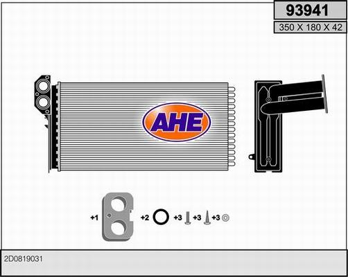 AHE 93941 - Scambiatore calore, Riscaldamento abitacolo autozon.pro