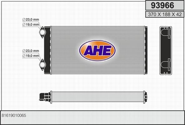 AHE 93966 - Scambiatore calore, Riscaldamento abitacolo autozon.pro