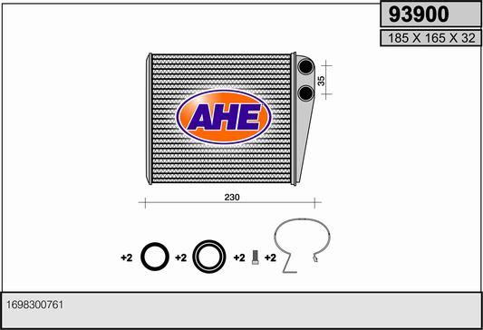 AHE 93900 - Scambiatore calore, Riscaldamento abitacolo autozon.pro