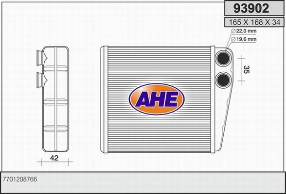 AHE 93902 - Scambiatore calore, Riscaldamento abitacolo autozon.pro