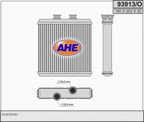 AHE 93913/O - Scambiatore calore, Riscaldamento abitacolo autozon.pro