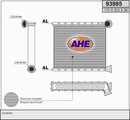 AHE 93985 - Scambiatore calore, Riscaldamento abitacolo autozon.pro