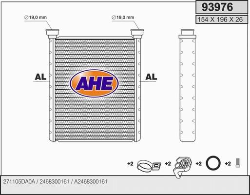 AHE 93976 - Scambiatore calore, Riscaldamento abitacolo autozon.pro