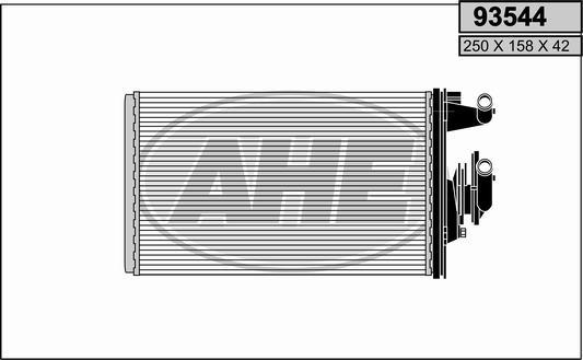 AHE 93544 - Scambiatore calore, Riscaldamento abitacolo autozon.pro