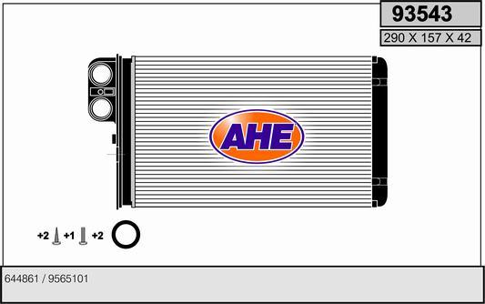 AHE 93543 - Scambiatore calore, Riscaldamento abitacolo autozon.pro