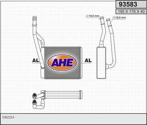 AHE 93583 - Scambiatore calore, Riscaldamento abitacolo autozon.pro