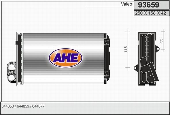 AHE 93659 - Scambiatore calore, Riscaldamento abitacolo autozon.pro