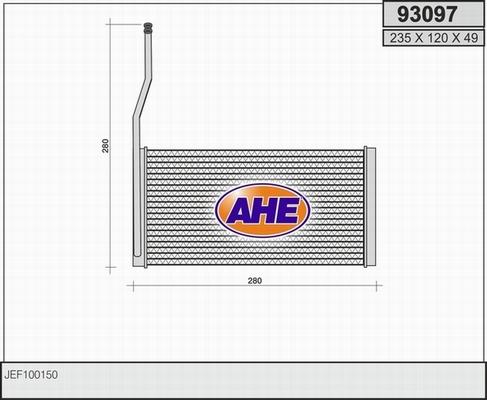 AHE 93097 - Scambiatore calore, Riscaldamento abitacolo autozon.pro