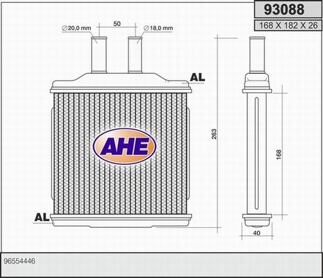 AHE 93088 - Scambiatore calore, Riscaldamento abitacolo autozon.pro