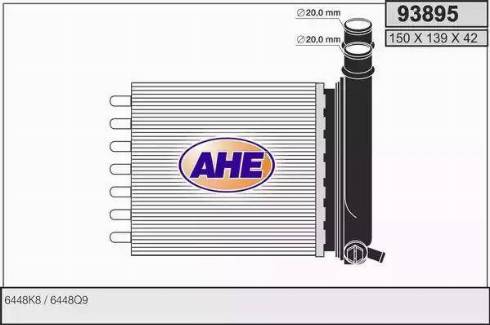 AHE 93895 - Scambiatore calore, Riscaldamento abitacolo autozon.pro