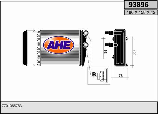 AHE 93896 - Scambiatore calore, Riscaldamento abitacolo autozon.pro