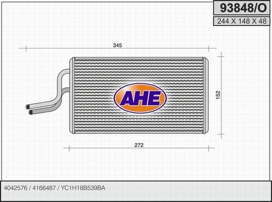 AHE 93848/O - Scambiatore calore, Riscaldamento abitacolo autozon.pro